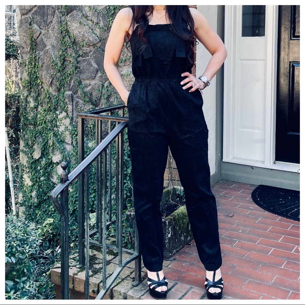 Fabulous black corduroy side pockets jumpsuit - Picture 2 of 6